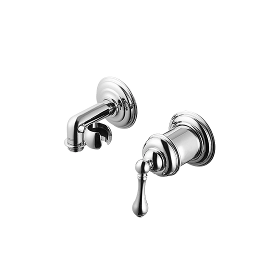 Unterputz-Duschmischer mit Brausehalter und Wandanschluss