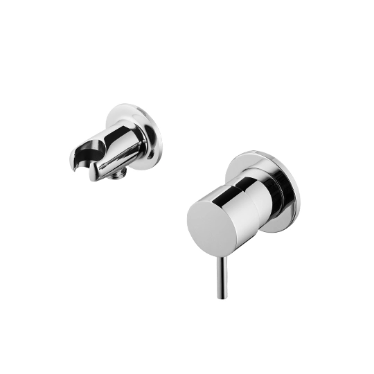 Unterputz-Duschmischer mit Brausehalter und Wandanschluss