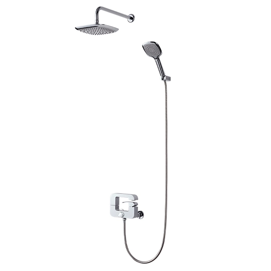 Badewannen-/Duschmischer mit Handbrause & Duschkopf & Schlauch & Wandhalterung