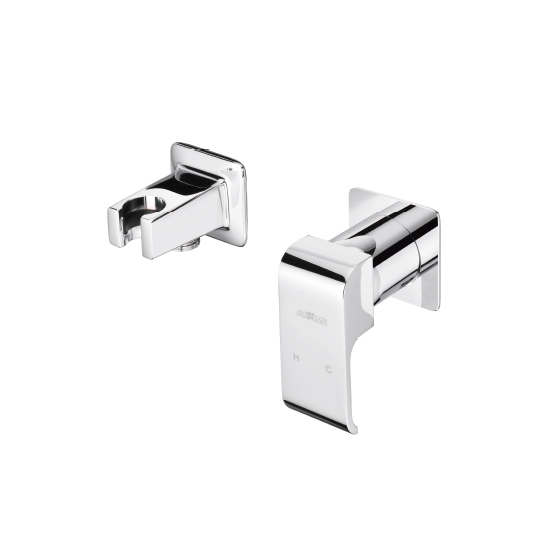 Unterputz-Duschmischer mit Brausehalter und Wandanschluss