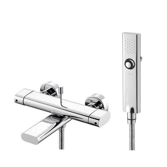 Badewannen-/Duschmischer mit Handbrause, Schlauch und Wandhalterung