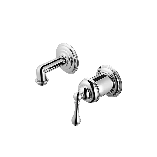 Unterputz-Duschmischer mit Brausehalter und Wandanschluss