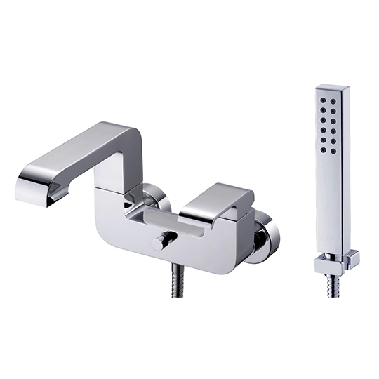 Badewannen-/Duschmischer mit Handbrause, Schlauch und Wandhalterung