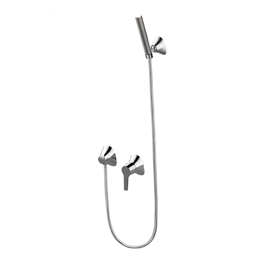 Unterputz-Duschmischer mit Brausehalter & Wandanschluss & Handbrause & Schlauch